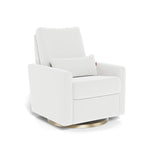 White Microfibre / Gold Swivel - Monte Design Matera Glider Recliner - Performance