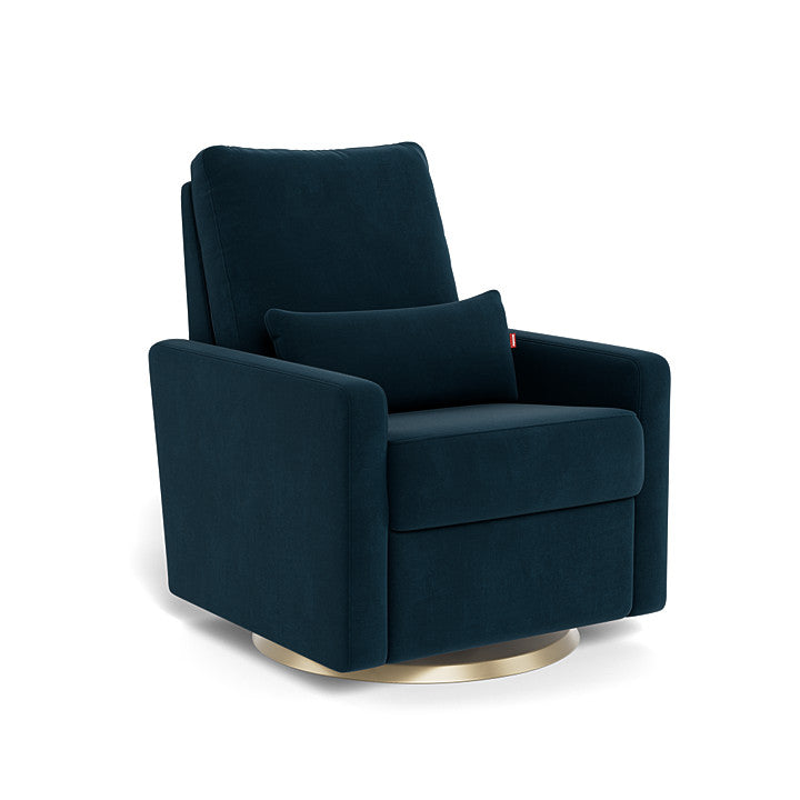 Navy Velvet / Gold Swivel - Monte Design Matera Glider Recliner - Performance