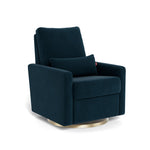 Navy Velvet / Gold Swivel - Monte Design Matera Glider Recliner - Performance