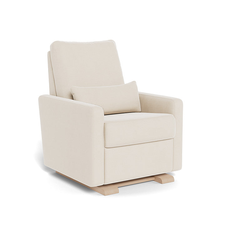 Beach Brushed Cotton Linen / Maple - Monte Design Matera Glider Recliner - Premium