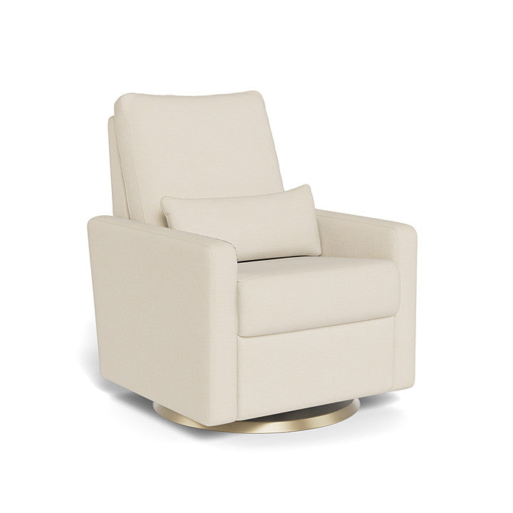 Coastal Cream / Matte Gold Swivel Base - Monte Design Matera Glider Recliner - Premium