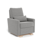 Light Grey Italian Wool / Maple - Monte Design Matera Glider Recliner - Premium