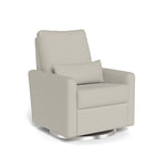 Misty Grey / Brushed Silver Swivel Base - Monte Design Matera Glider Recliner - Premium