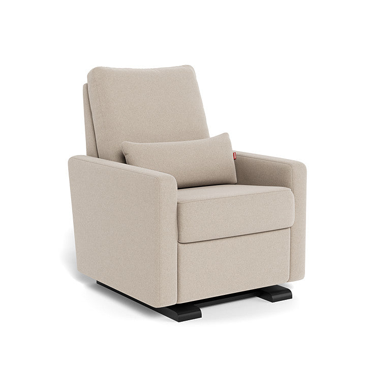 Oatmeal Italian Wool / Espresso - Monte Design Matera Glider Recliner - Premium