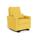 Yellow Microfibre / Espresso - Monte Design Matera Glider Recliner - Performance
