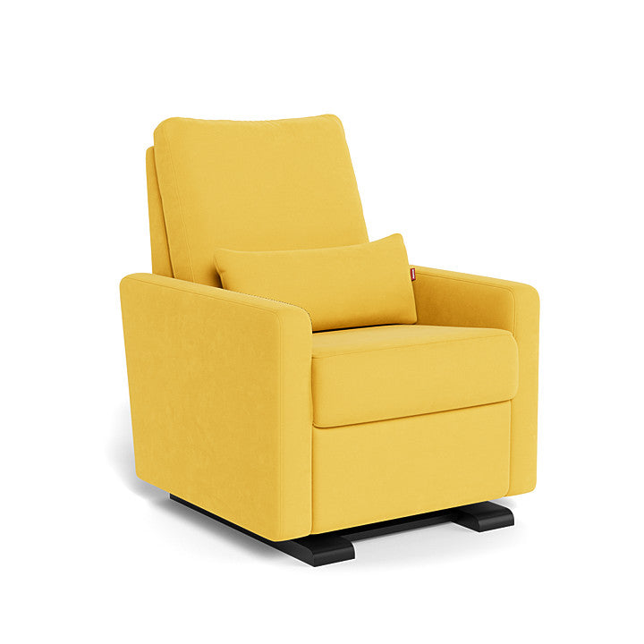 Yellow Microfibre / Espresso - Monte Design Matera Glider Recliner - Performance