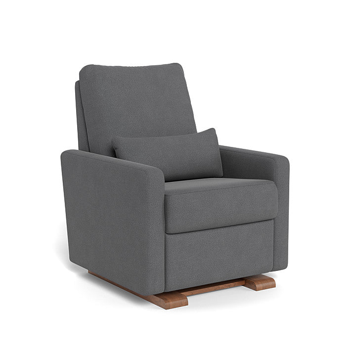 Graphite / Walnut - Monte Design Motorized Matera Glider Recliner - Performance