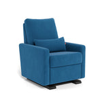 Surf Blue Velvet / Espresso - Monte Design Matera Glider Recliner - Performance