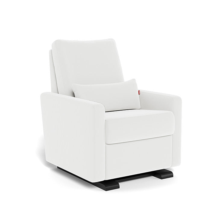 White Microfibre / Espresso - Monte Design Matera Glider Recliner - Performance