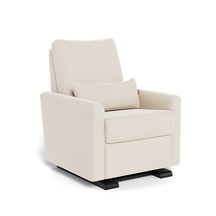 Beach Brushed Cotton Linen / Espresso - Monte Design Matera Glider Recliner - Premium