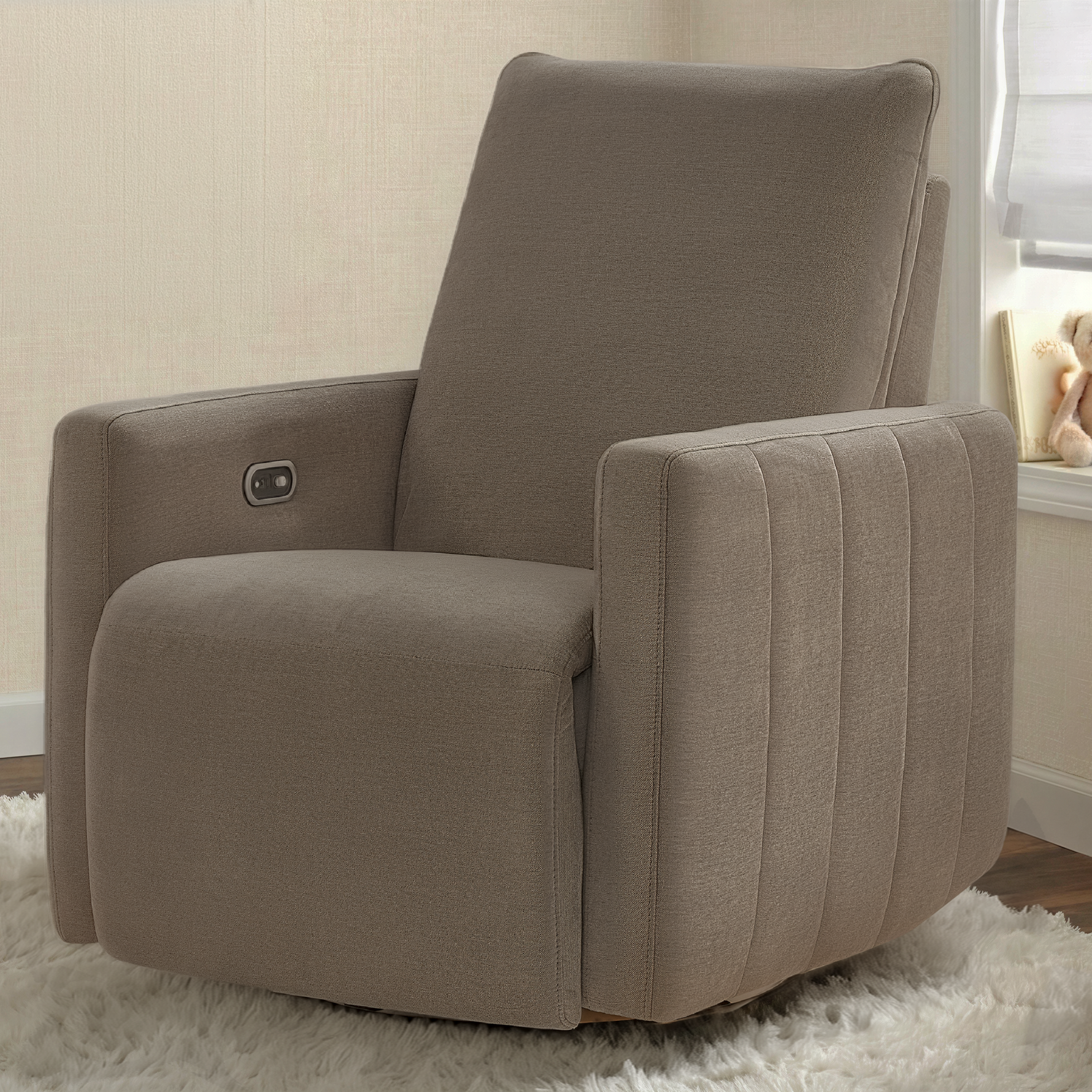 Maxi-Cosi Dorian Swivel Glider & Power Recliner - Crew Ash Lifestyle 2