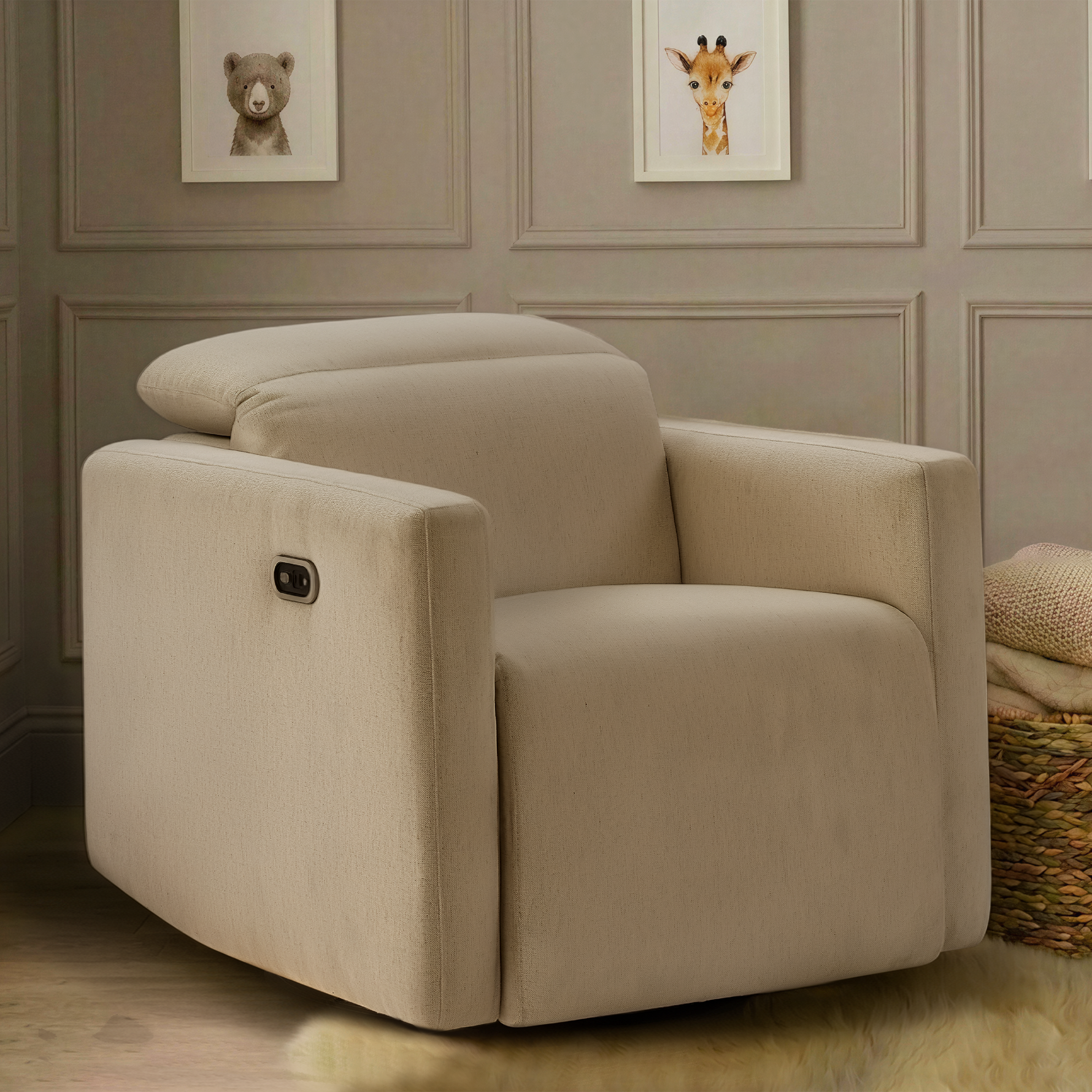 Maxi-Cosi Isla Cloud Swivel Glider & Power Recliner - Vanilla Lifestyle 2