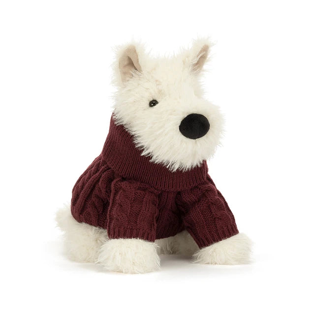 Jellycat Munro Scottie Dog 'Winter Jumper' Outfit