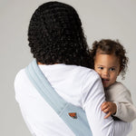 Mabē Monarch Toddler Sling - Dream Wash Denim Lifestyle 1