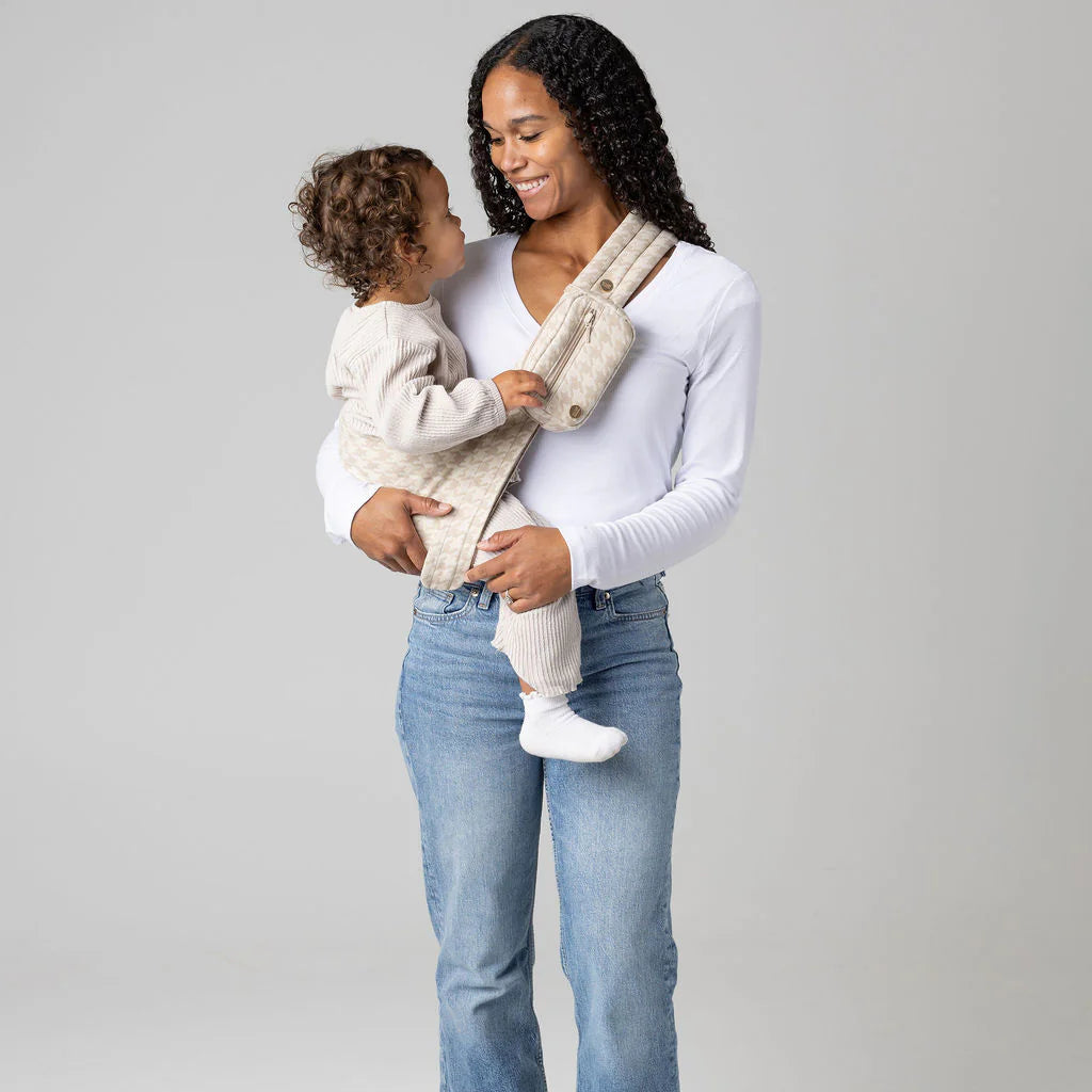 Mabē Monarch Toddler Sling - Houndstooth Carrier Monarch Lifestyle 2