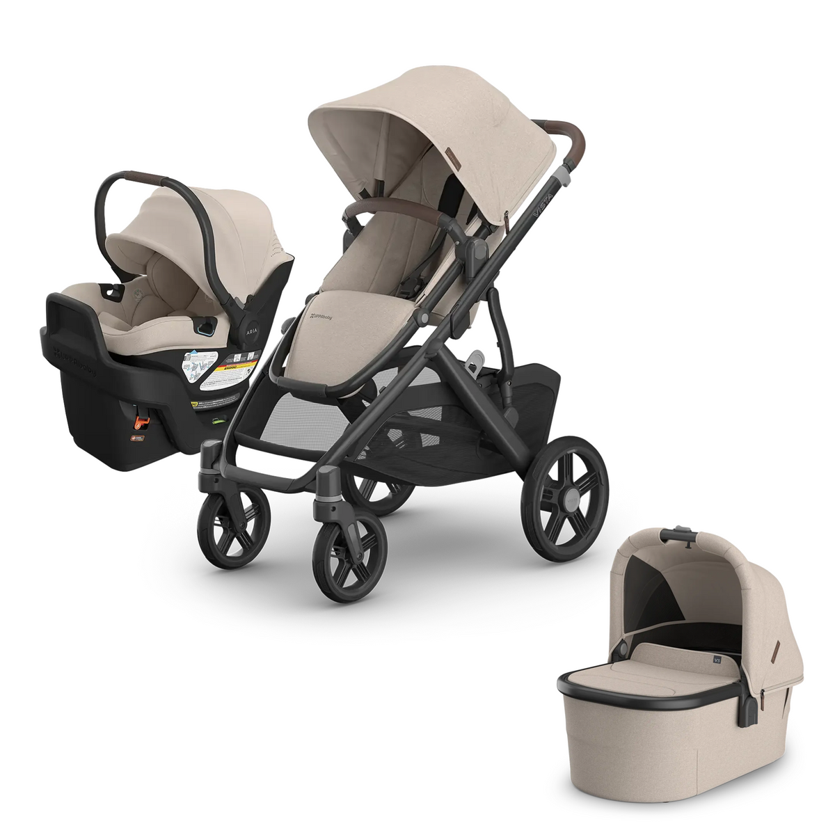 Ada - UPPAbaby Vista V3 + Aria V2 + Bassinet V3 Newborn-Ready Travel System Bundle