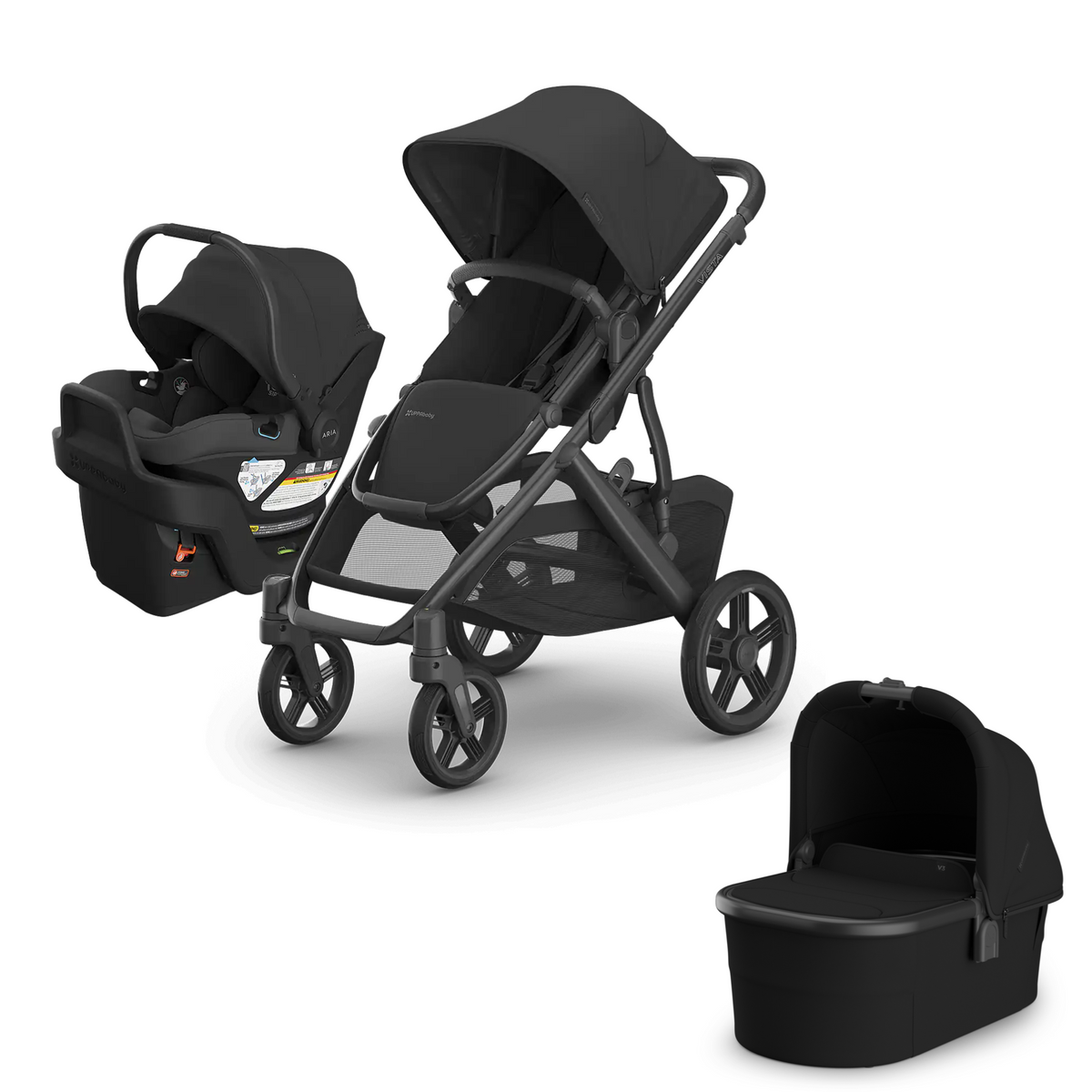 James - UPPAbaby Vista V3 + Aria V2 + Bassinet V3 Newborn-Ready Travel System Bundle