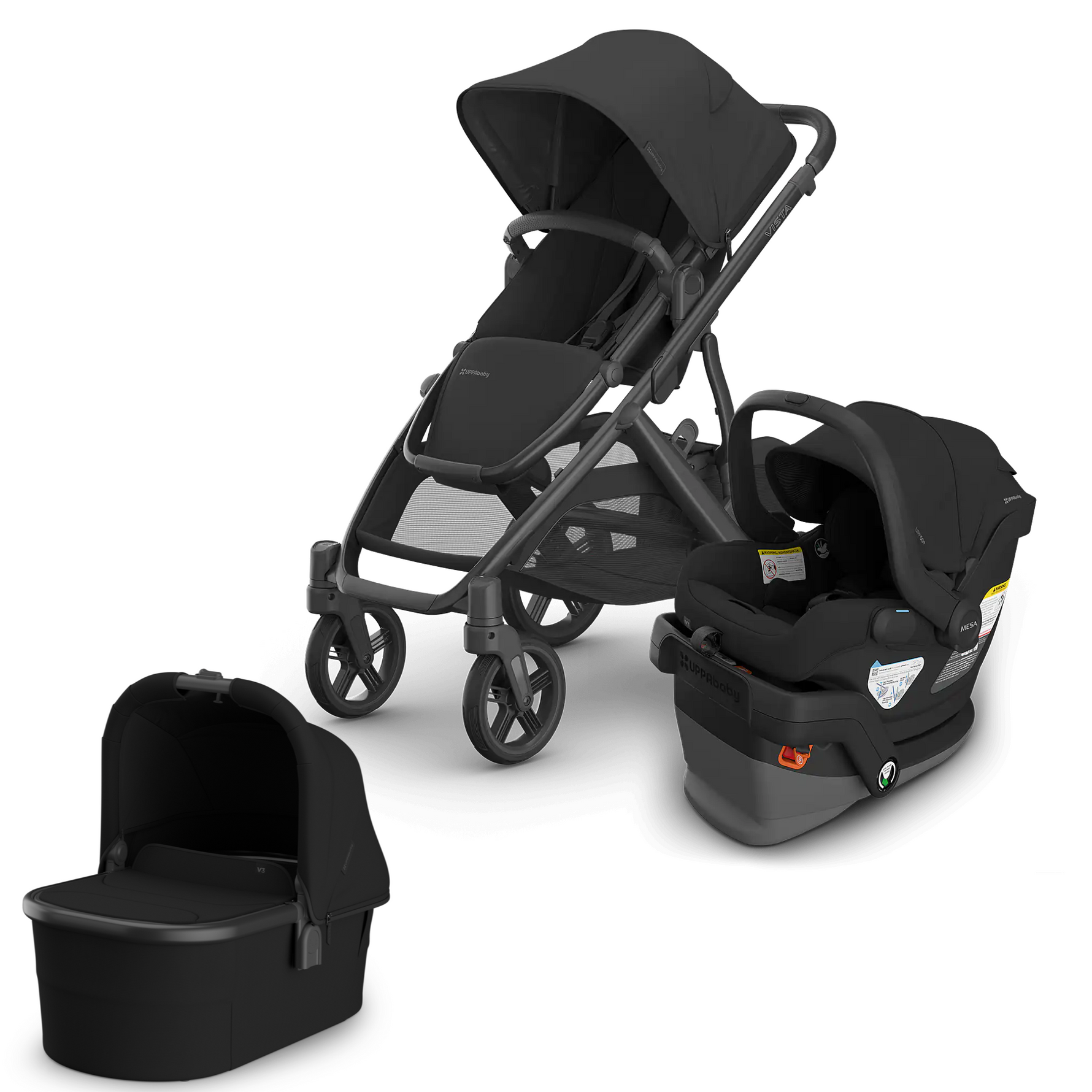 James - UPPAbaby Vista V3 + Mesa V3 + Bassinet V3 Newborn-Ready Travel System Bundle