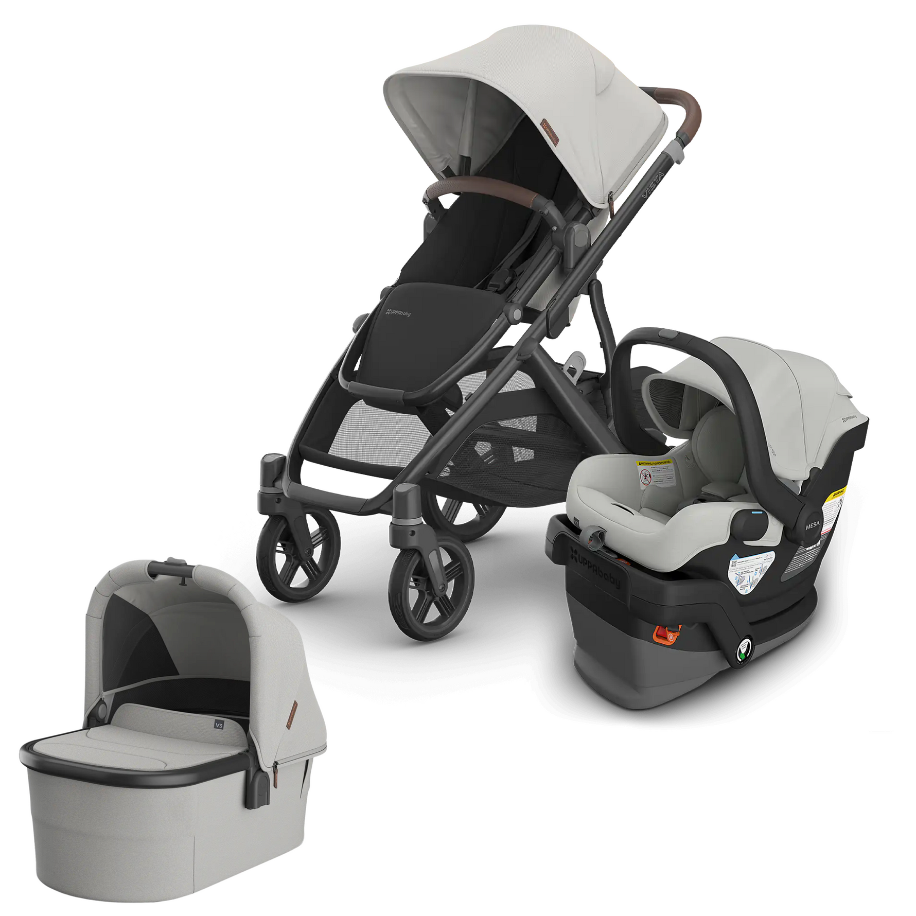 Savannah - UPPAbaby Vista V3 + Mesa V3 + Bassinet V3 Newborn-Ready Travel System Bundle