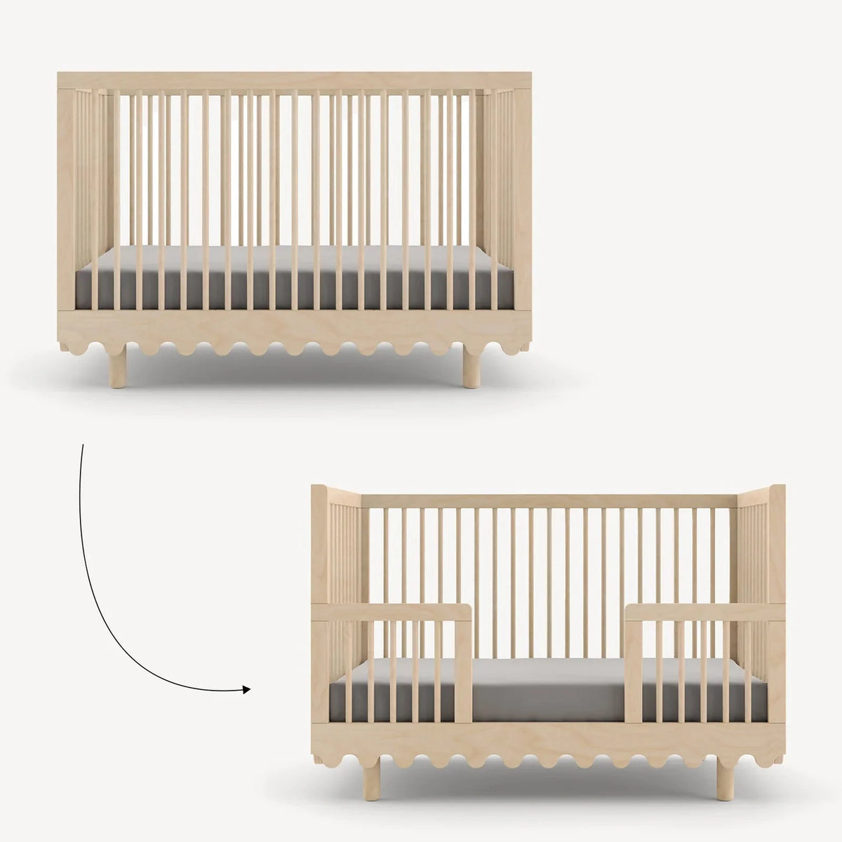 Birch - Oeuf Moss Crib Toddler Bed Conversion Kit