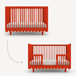 Red - Oeuf Moss Crib Toddler Bed Conversion Kit