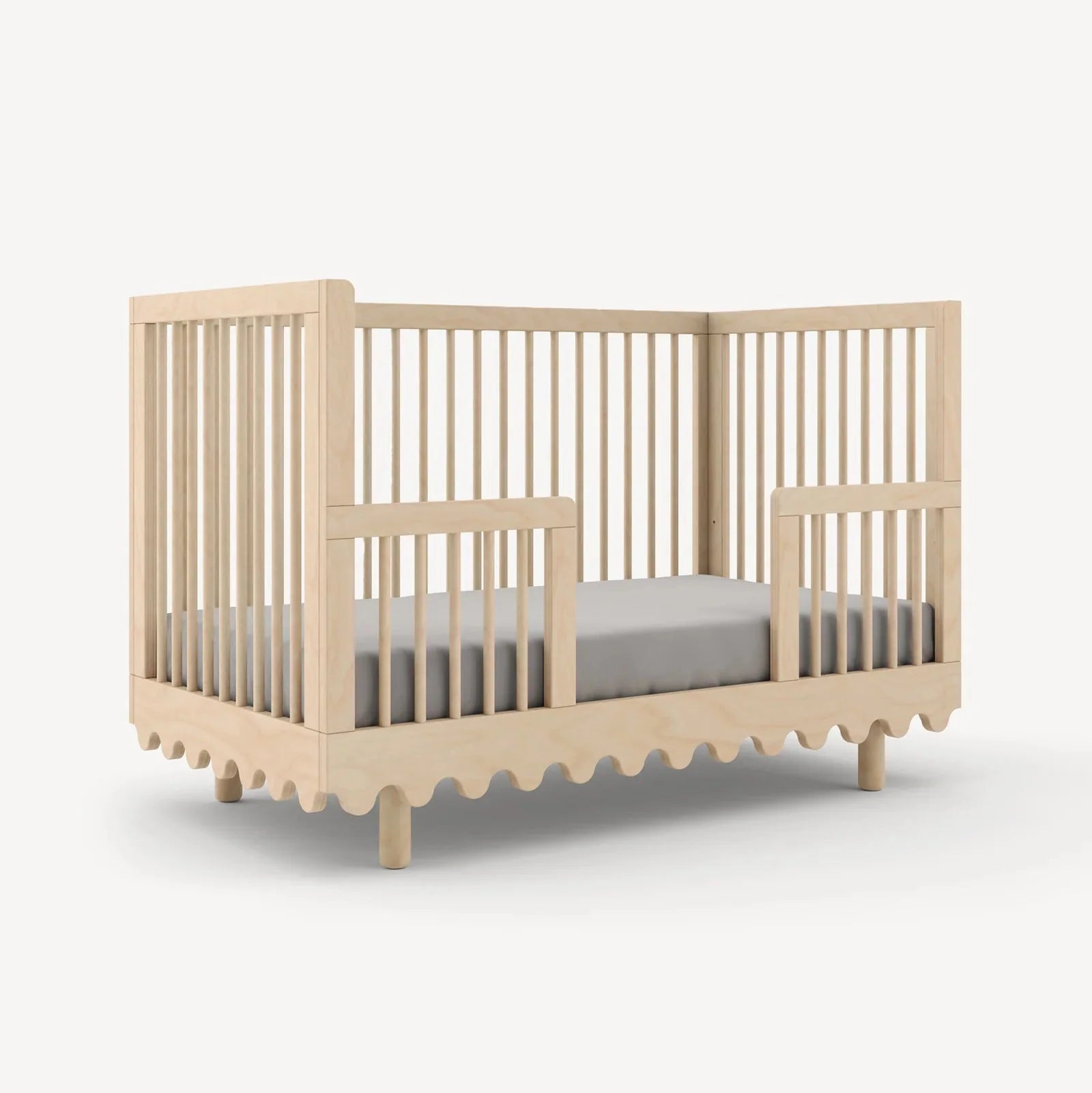 Birch - Oeuf Moss Crib Toddler Bed Conversion Kit  Angle View
