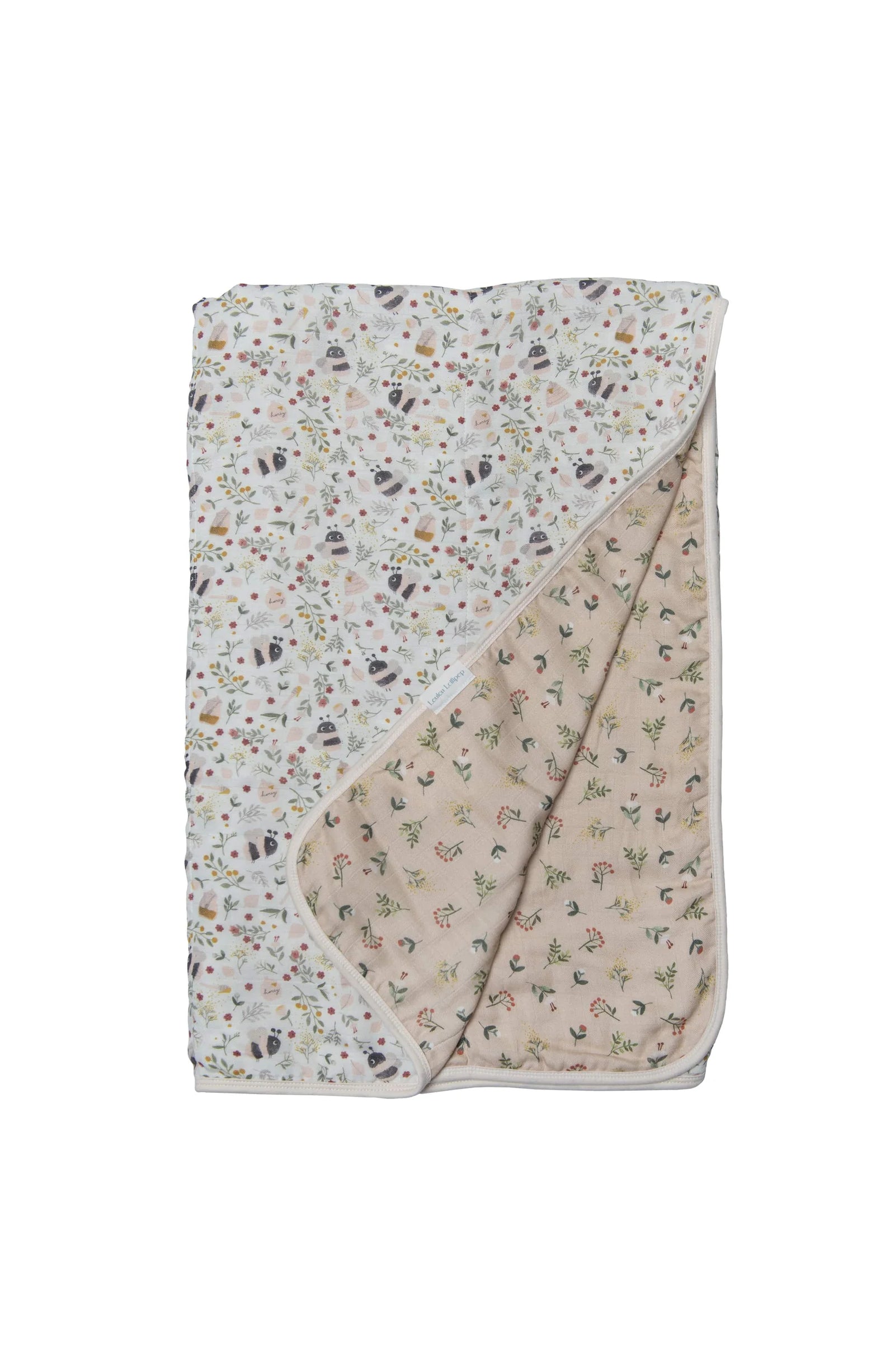 Loulou Lollipop Luxe Muslin Quilt Blanket - Bumble Bees