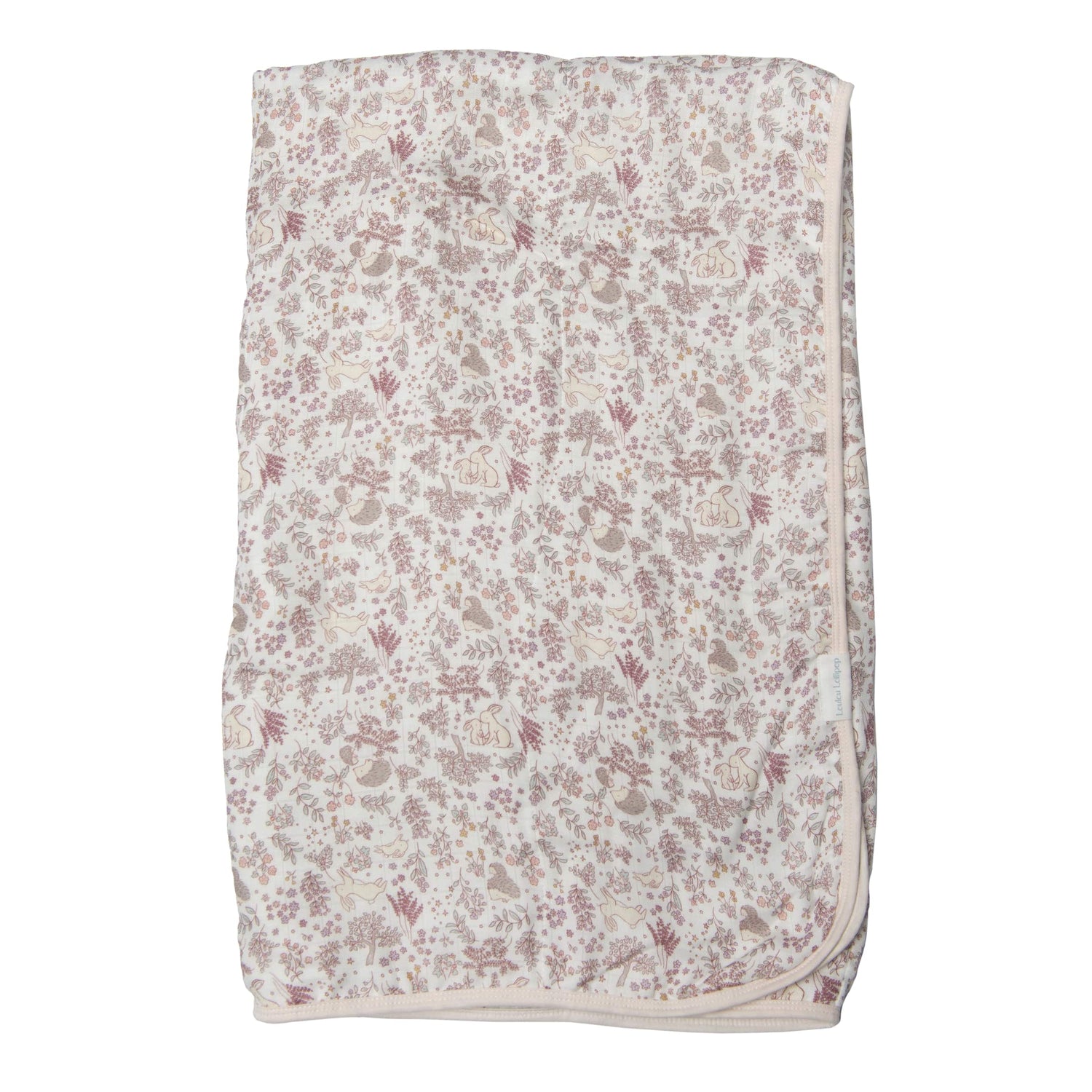 Loulou Lollipop Luxe Muslin Quilt Blanket - Hedgehog Forest 2