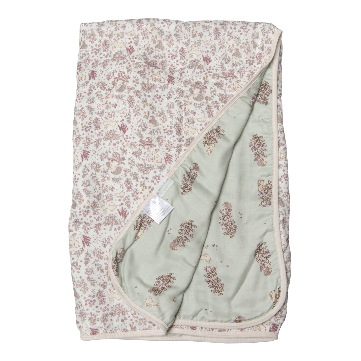 Loulou Lollipop Luxe Muslin Quilt Blanket - Hedgehog Forest