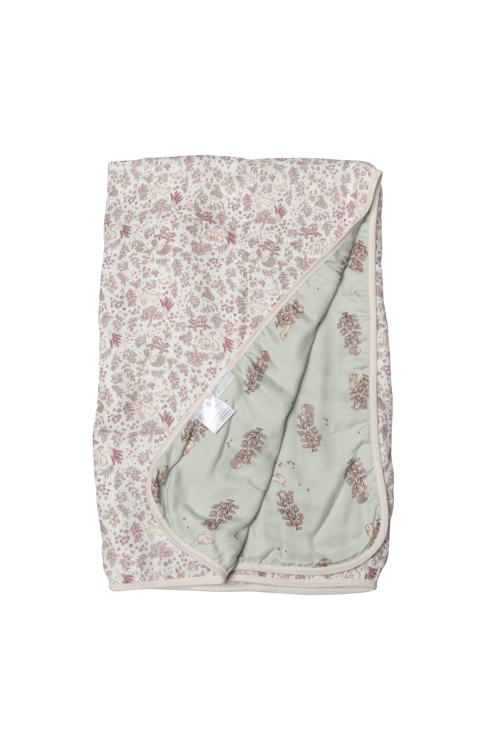 Loulou Lollipop Luxe Muslin Quilt Blanket - Hedgehog Forest