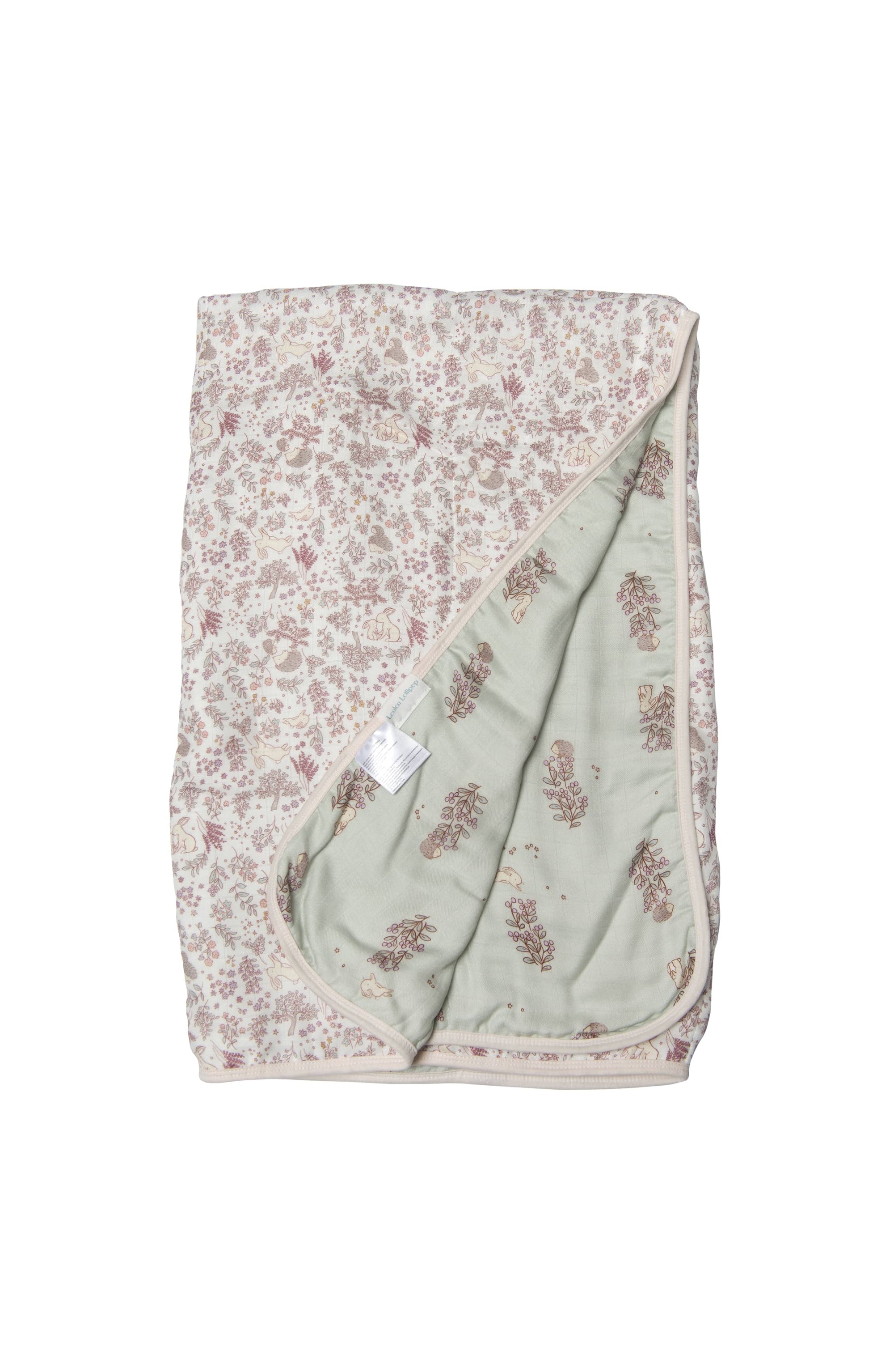 Loulou Lollipop Luxe Muslin Quilt Blanket - Hedgehog Forest