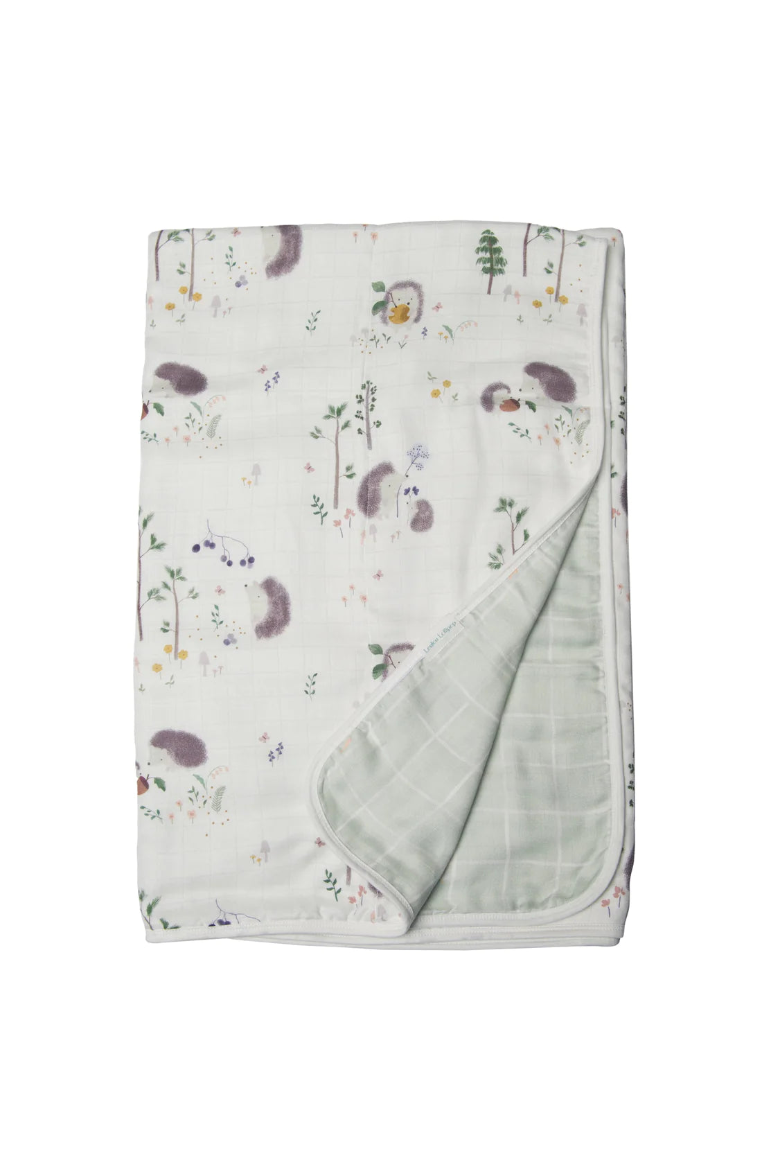 Loulou Lollipop Luxe Muslin Quilt Blanket - Hedgehogs