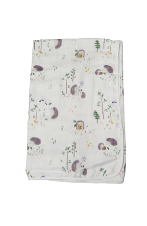 Loulou Lollipop Luxe Muslin Quilt Blanket - Hedgehogs 2