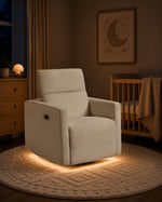 Maxi-Cosi Isla Cloud Swivel Glider & Power Recliner - Vanilla Lifestyle 1 with Nightlight