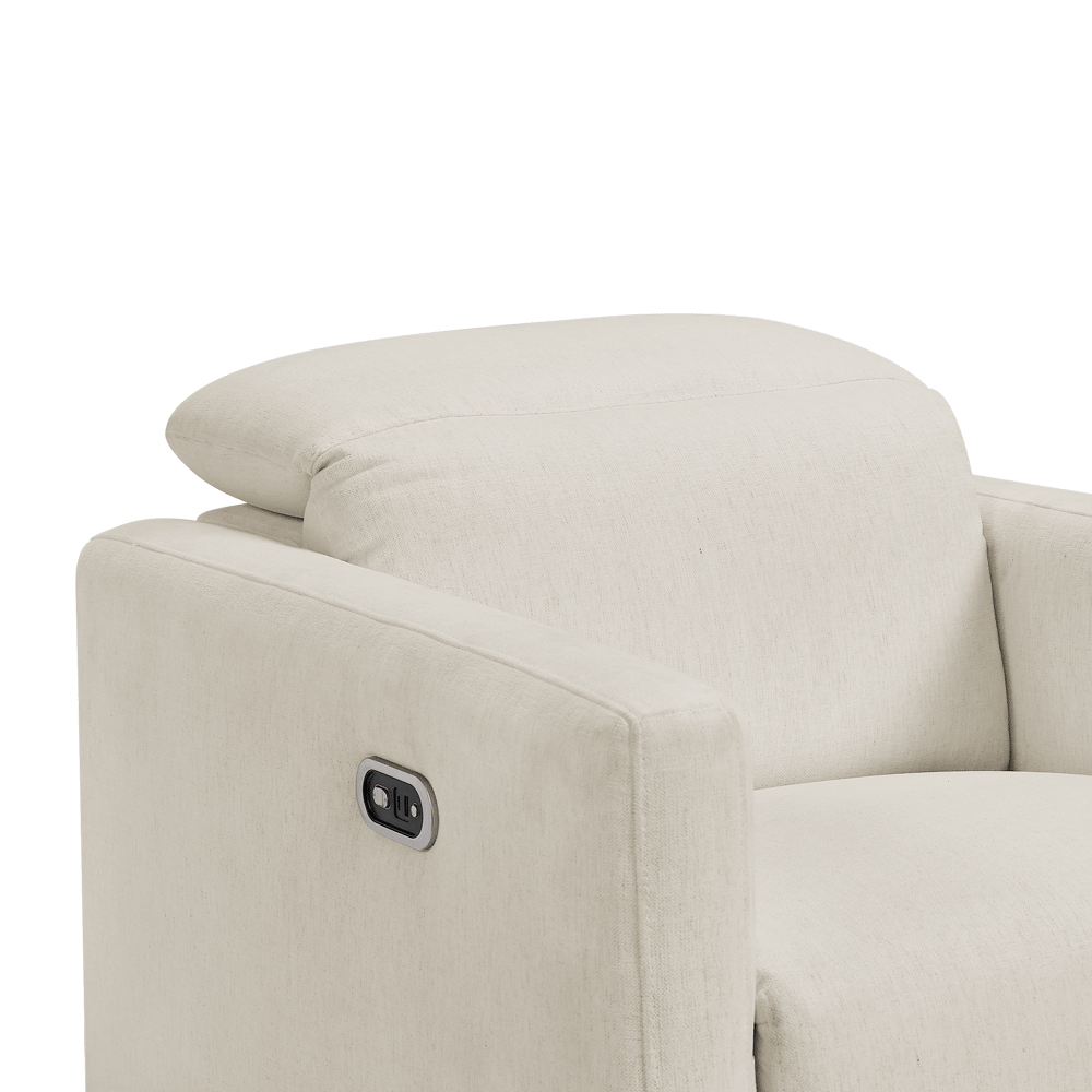 Maxi-Cosi Isla Cloud Swivel Glider & Power Recliner - Vanilla Manually Adjustable Headrest