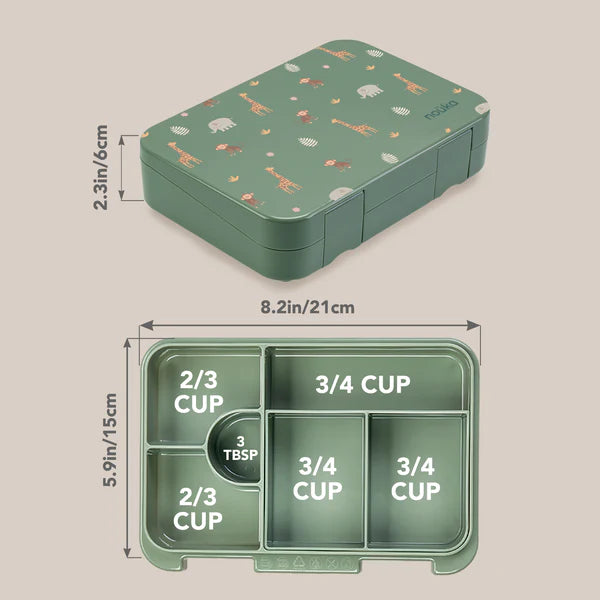 Noüka Bento Chill Lunch Box - Dimensions