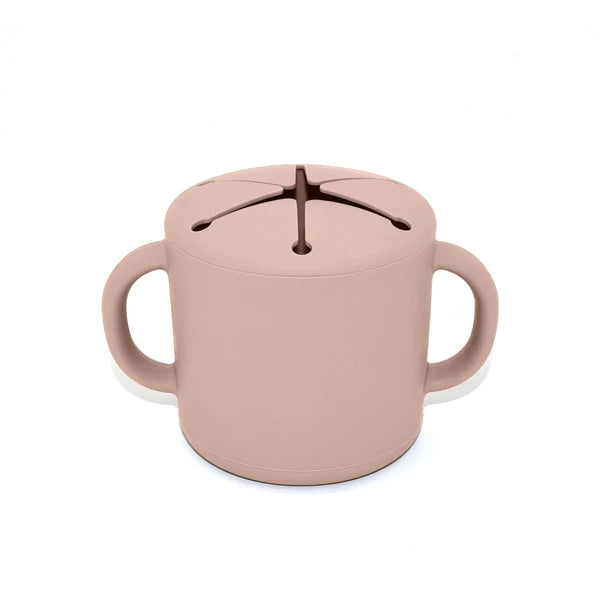 Soft Blush Snack Cup Silicone Noüka Silicone Snack Cup Soft Blush