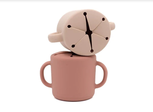 Soft Blush Snack Cup Silicone Noüka Silicone Snack Cup Soft Blush 2