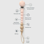 Loulou Lollipop OneC Pacifier Clip Pink Quartz - Features