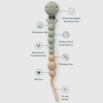 Loulou Lollipop OneC Pacifier Clip Sage Green - Features