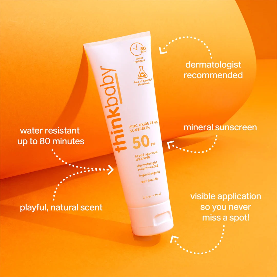 Thinkbaby Safe Sunscreen SPF 50+ - 89 ml / 3 oz Features 1