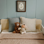 Minika Muslin & Sherpa Fleece Baby Blanket - Vichy Brown Lifestyle 5