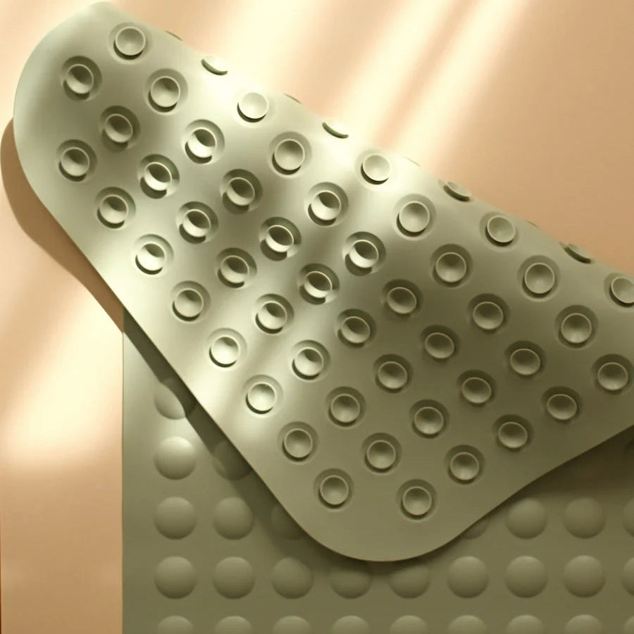 Minika Non-Slip Bath Mat Sage - Suction Back