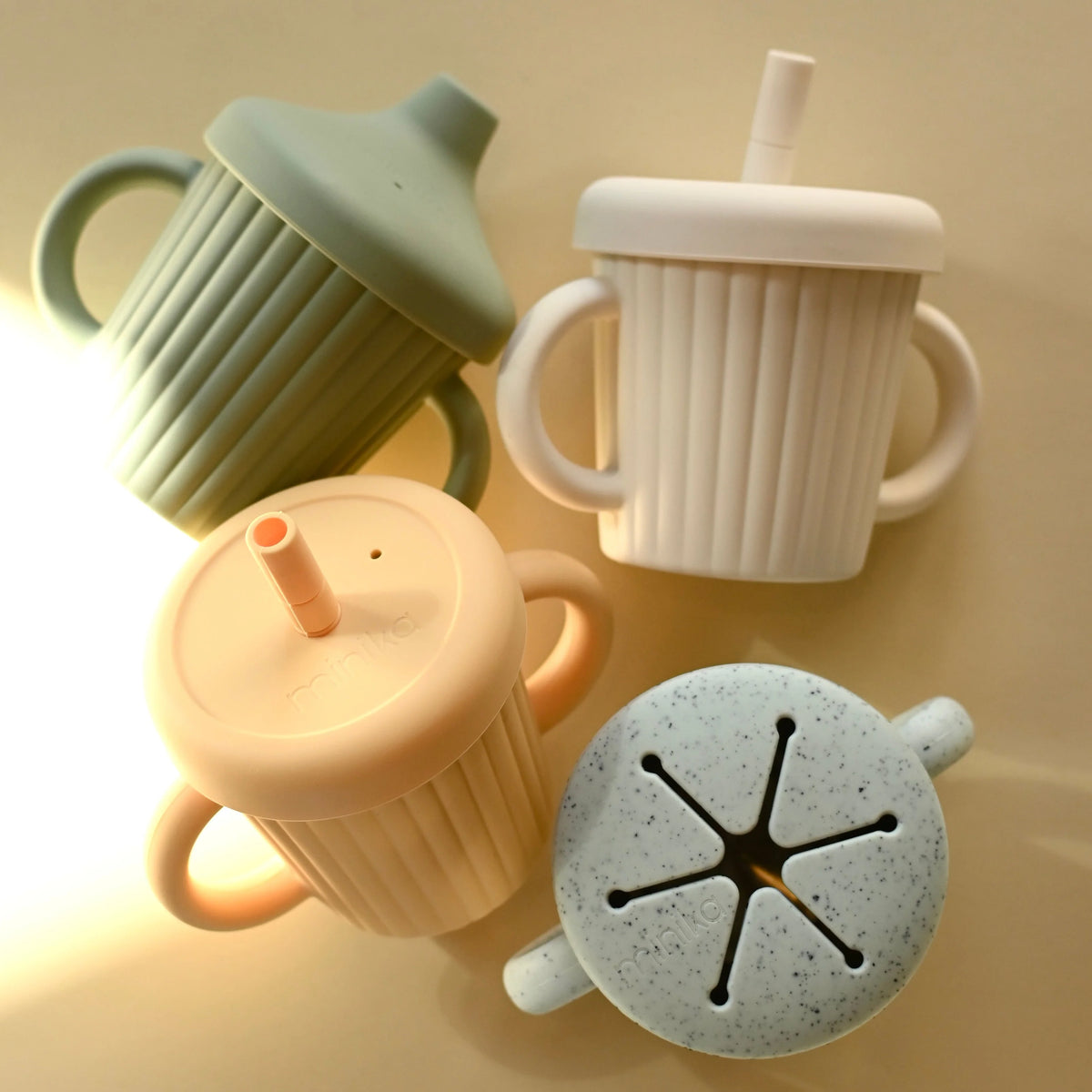 Minika Stainless Steel & Silicone 3-in-1 Cup - Lifestyle 2