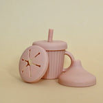 Blush - Minika Stainless Steel & Silicone 3-in-1 Cup 