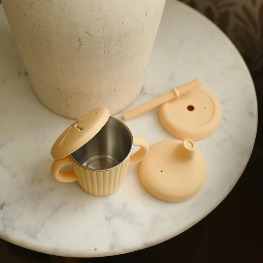 Minika Stainless Steel & Silicone 3-in-1 Cup - Lifestyle 3