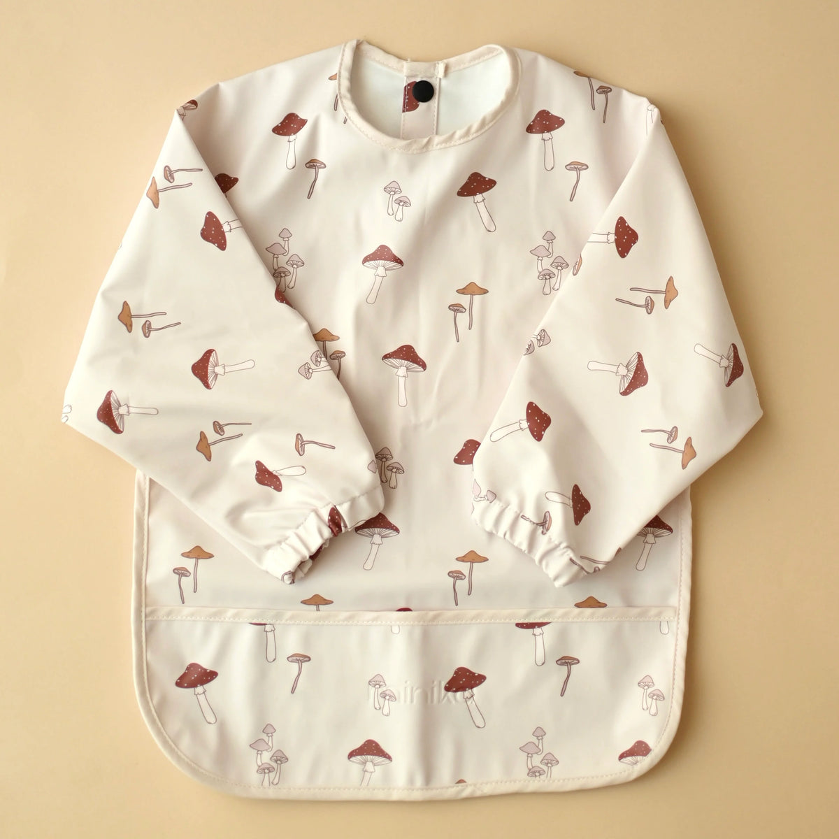 Minika Long Sleeve Waterproof Bib - Mushrooms