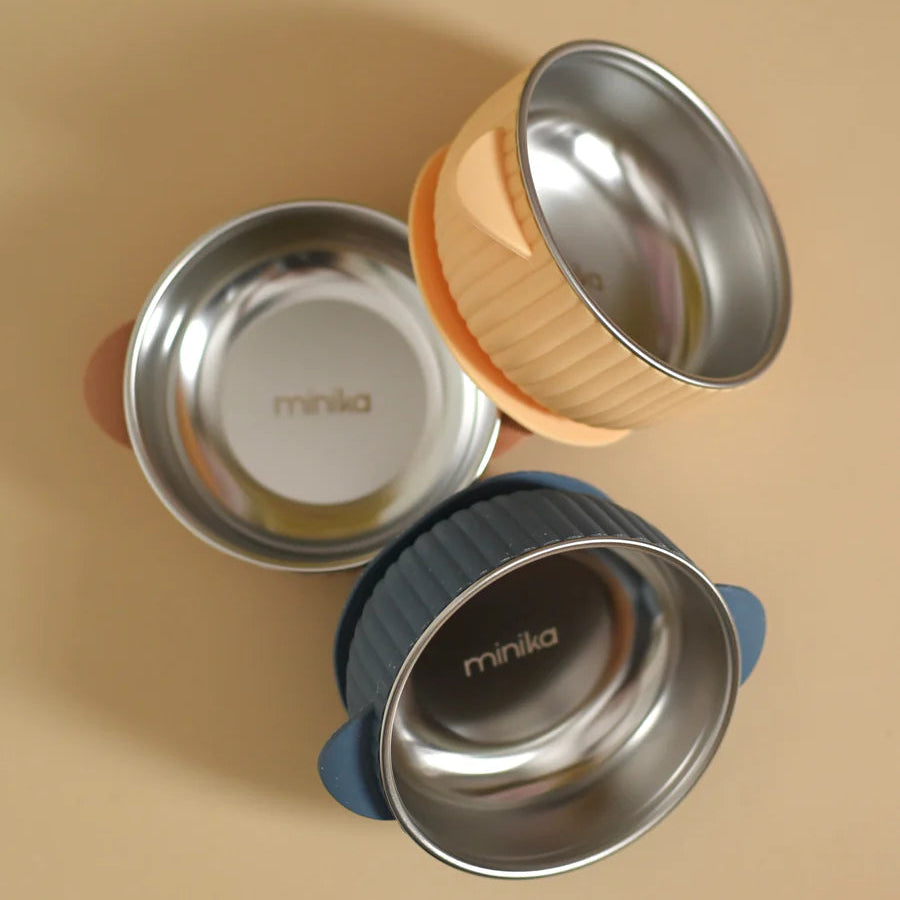 Minika Stainless Steel & Silicone Suction Bowl - Lifestyle 2