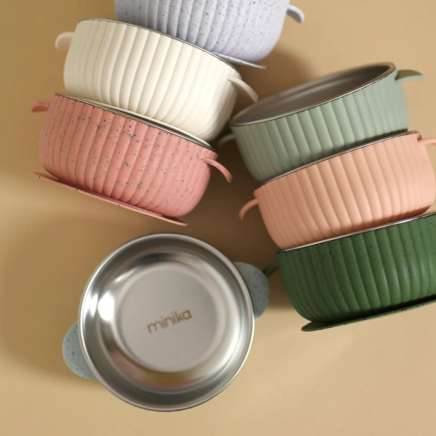 Minika Stainless Steel & Silicone Suction Bowl