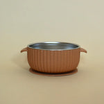 Almond - Minika Stainless Steel & Silicone Suction Bowl